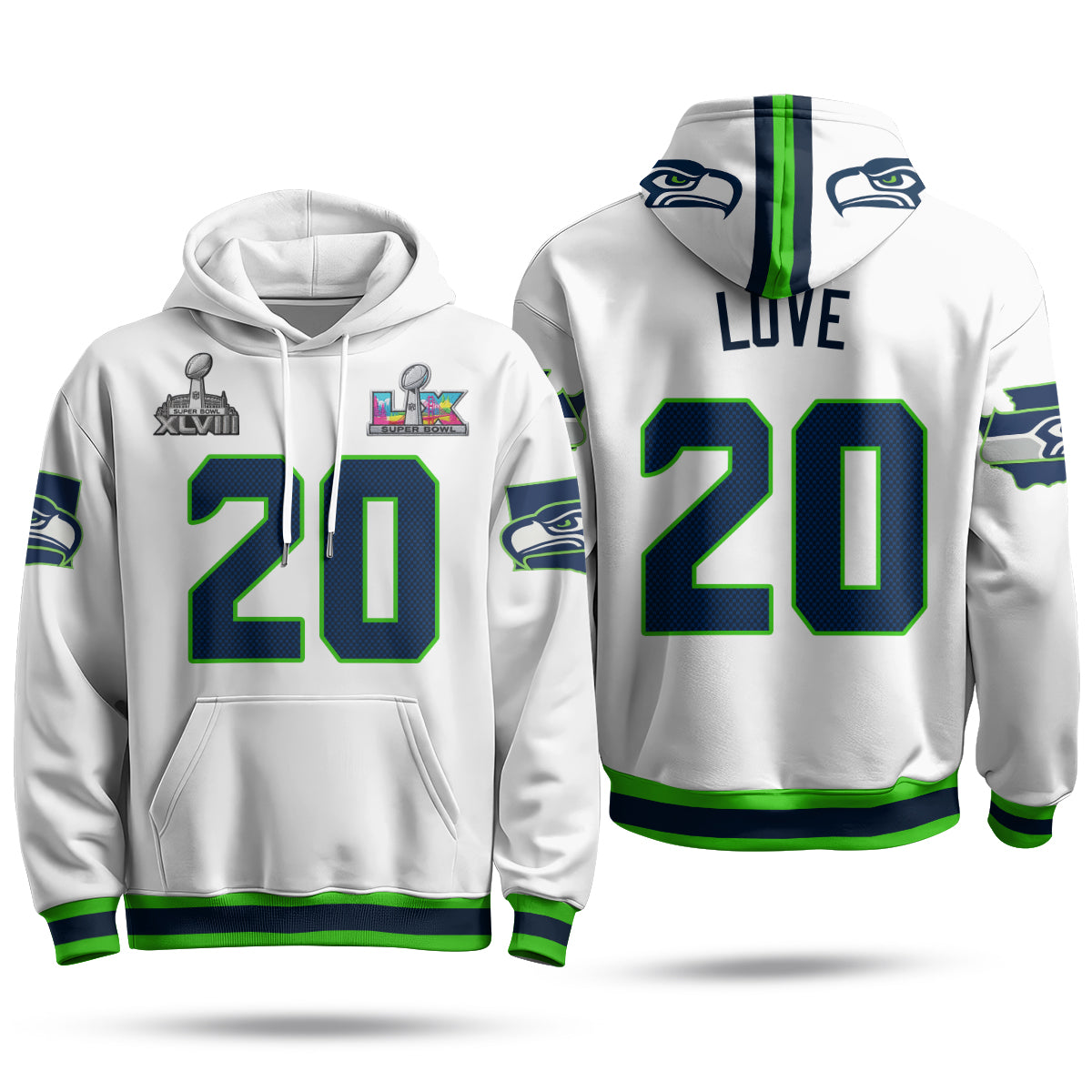 SEA S.Bowl Champs Fleece Hoodie - Printed