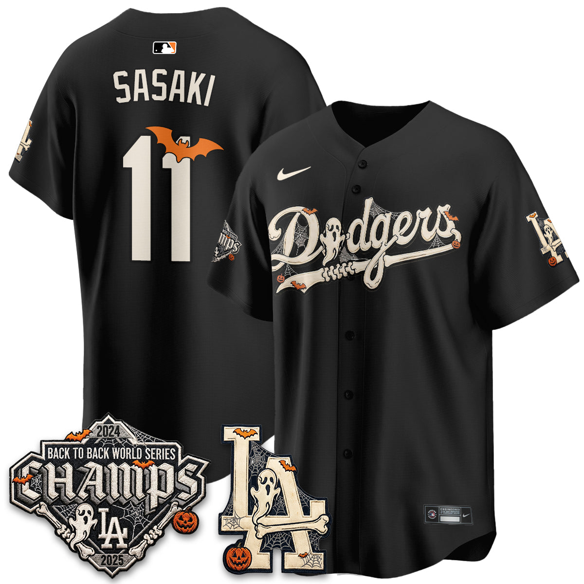 Los Angeles Dodgers Halloween 2026 Vapor Jersey - Stitched