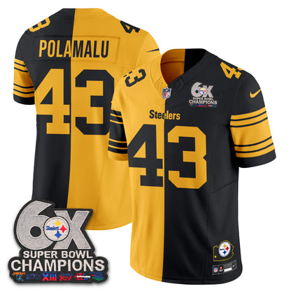 Pittsburgh Steelers 6x SBowl Split Edition Vapor Jersey - Stitched