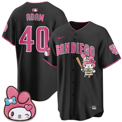 San Diego Padres x Pink Sanrio Friend Vapor Jersey - Stitched