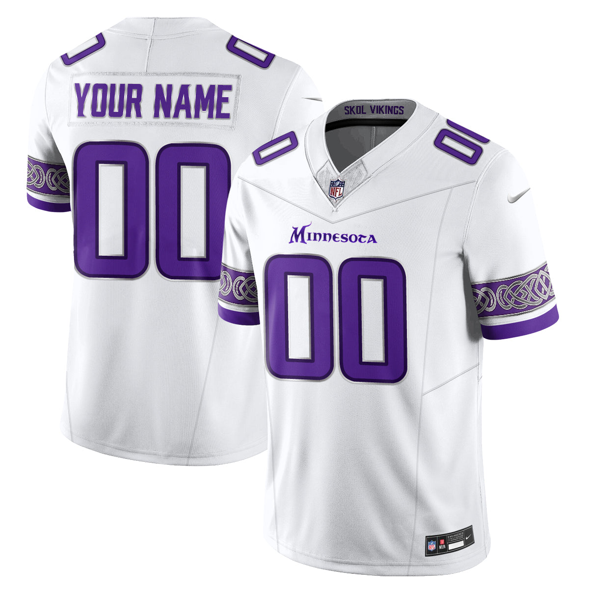 Minnesota Vikings Fangear Edition Vapor Custom Jersey - Stitched