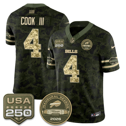 Buffalo Bills 2026 Salute to Service Edition Vapor Jersey V2- Stitched