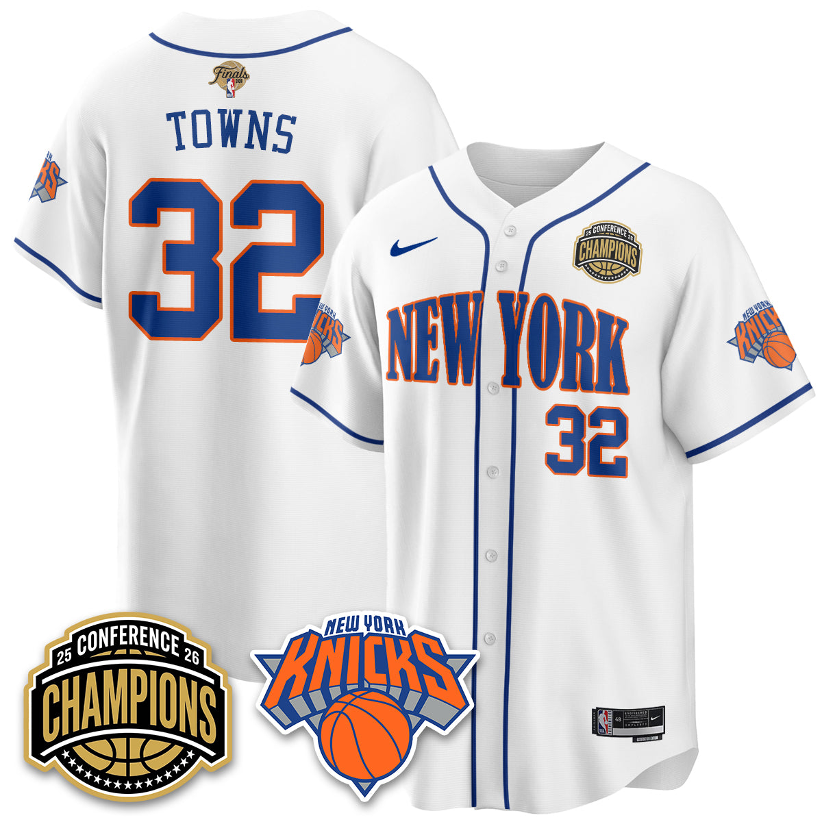 New York Knicks 2026 NBA Finals Vapor City Edition Jersey V2- Stitched