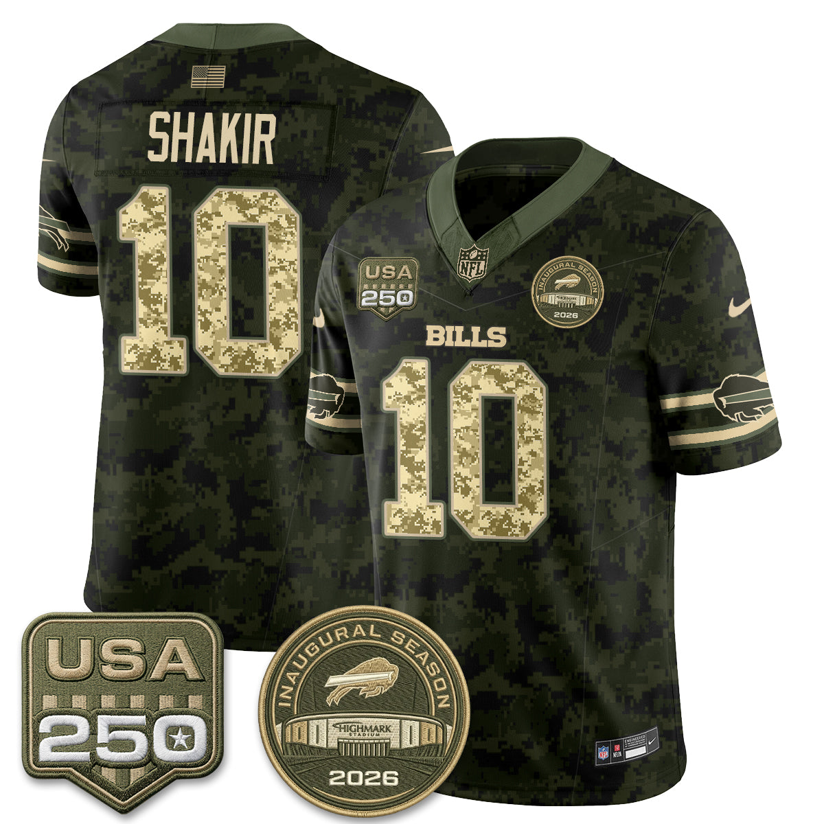 Buffalo Bills 2026 Salute to Service Edition Vapor Jersey V2- Stitched