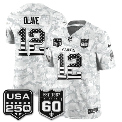 New Orleans Saints 2026 Salute to Service Vapor Jersey - Stitched