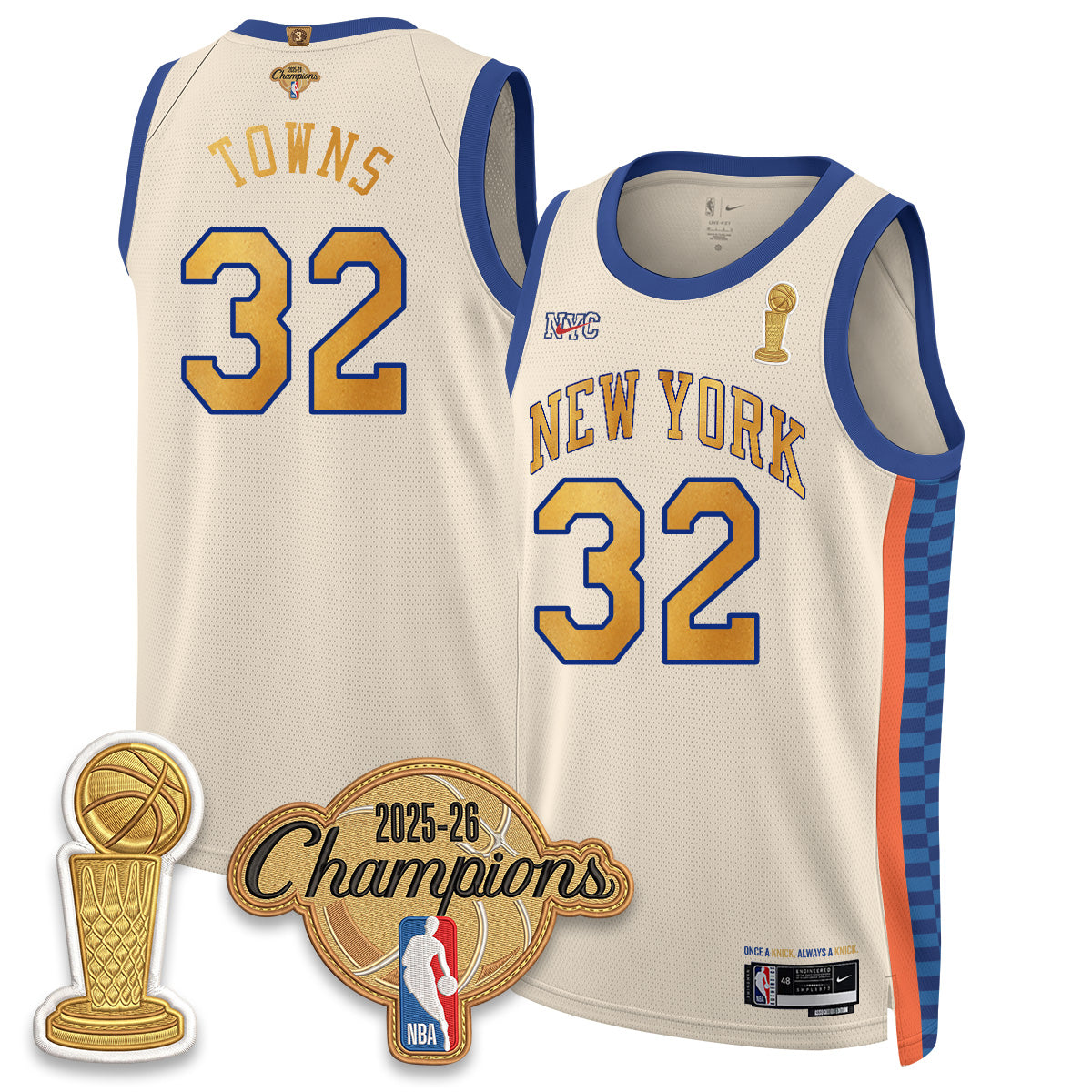 NYK Champions Night Vapor Jersey - Stitched