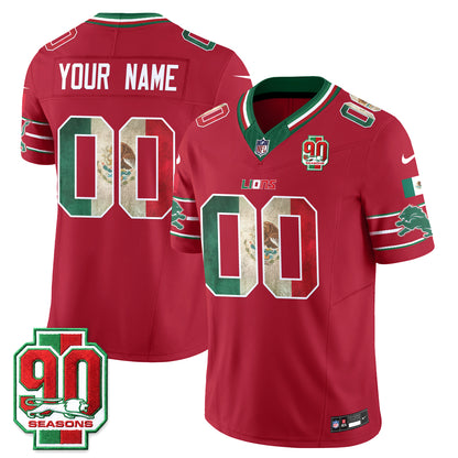 Detroit Lions Mexico Edition Vapor Custom Jersey - Stitched