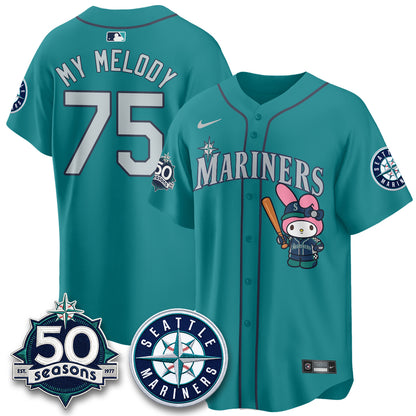 Seattle Mariners x  Pink Sanrio Friend Vapor Jersey - Stitched