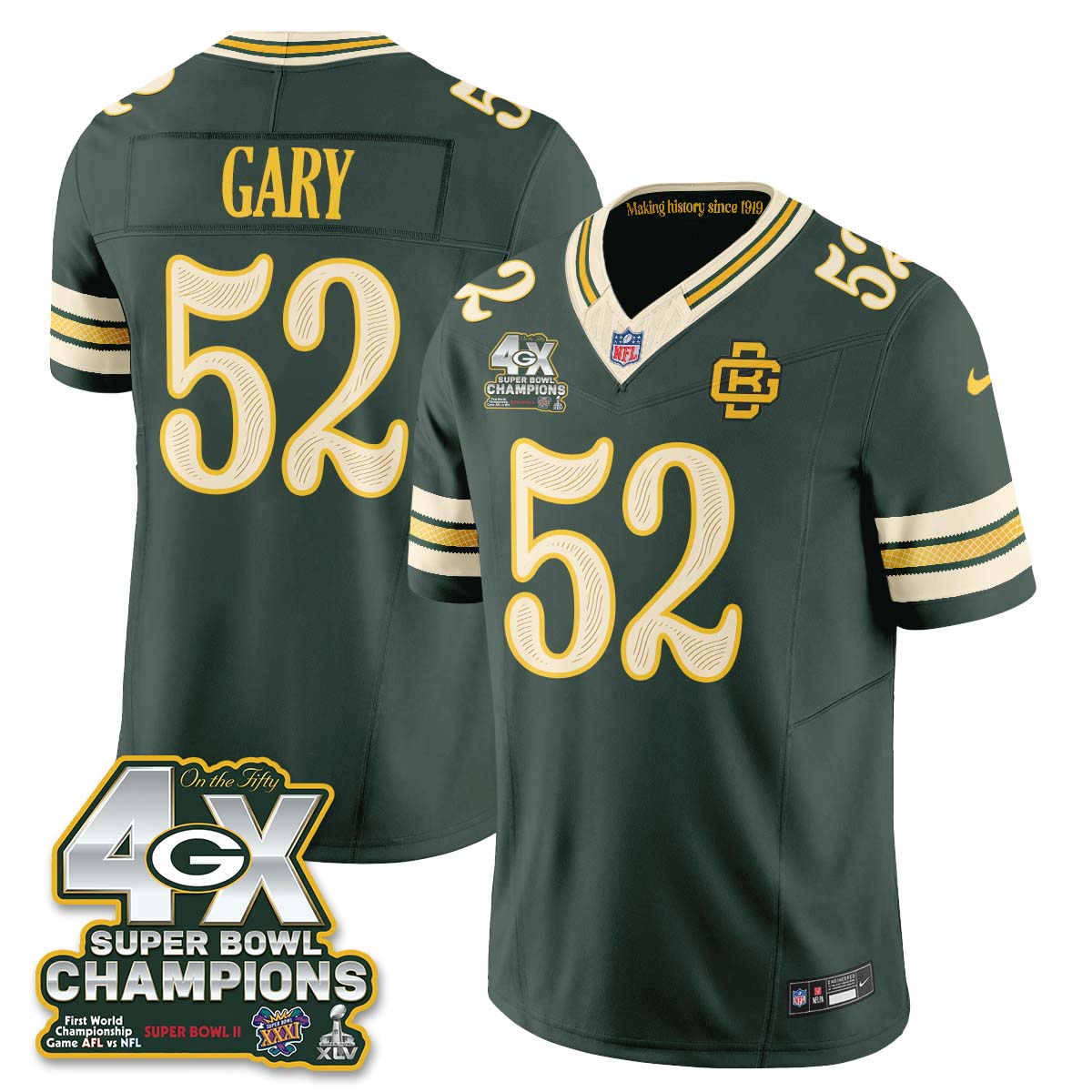 GB 2026 Rivalries 4X Champs Vapor Jersey - Stitched