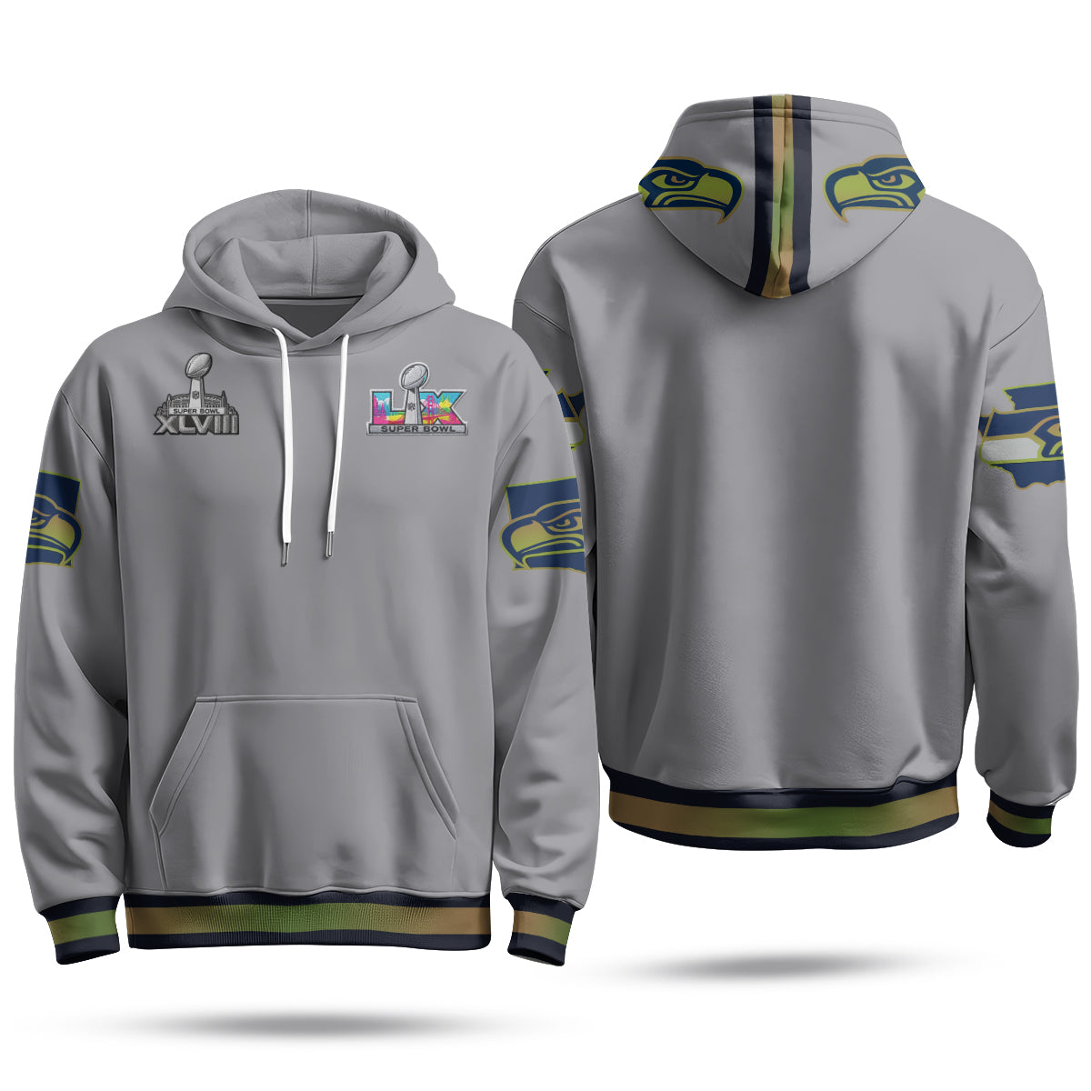 Seattle Seahawks S.Bowl Champs Hoodie - Stitched