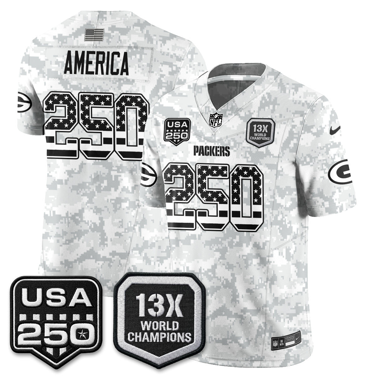 Green Bay Packers 2026 Salute To Service Edition Vapor Jersey - Stitched