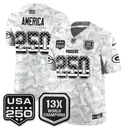 Green Bay Packers 2026 Salute To Service Edition Vapor Jersey - Stitched