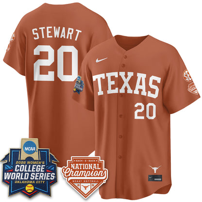 TEX Softball 2026 World Series (WCWS) Vapor Premier Limited Jersey - B2B Champs - Stitched