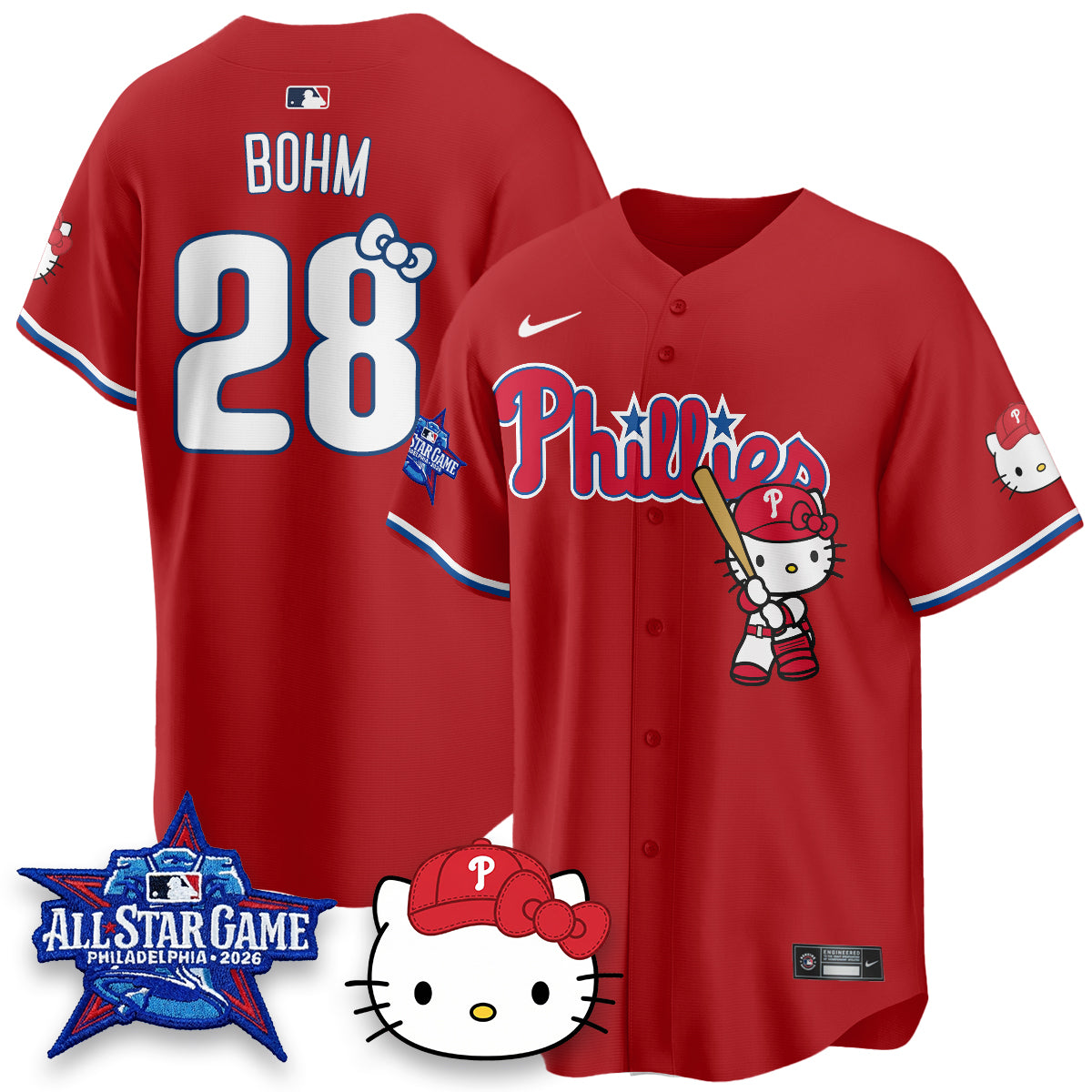 Philadelphia Phillies x Meow Kitty Vapor Limited Jersey V2- Stitched