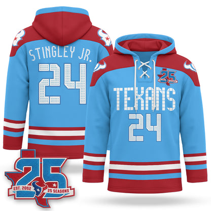 Houston Texans 2026 Rivalries Fleece-Lined Hockey Hoodie - Stitched