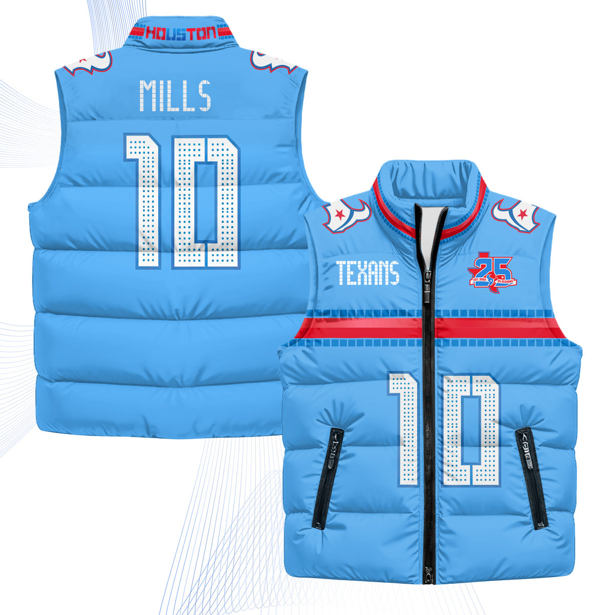 Houston Texans 2026 Rivalries Puffer Vest - Printed