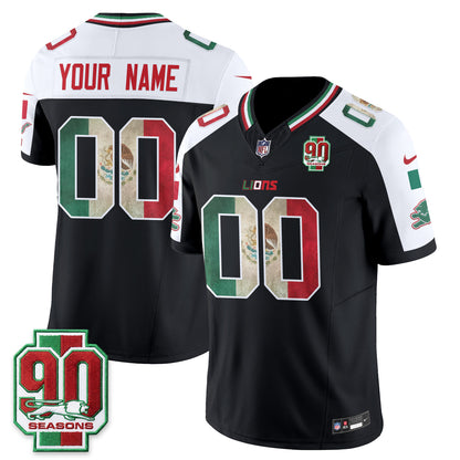 Detroit Lions Mexico Edition Vapor Custom Jersey - Stitched