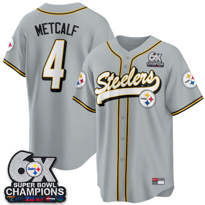 Pittsburgh Steelers 6x SBowl Baseball Vapor Jersey - Stitched