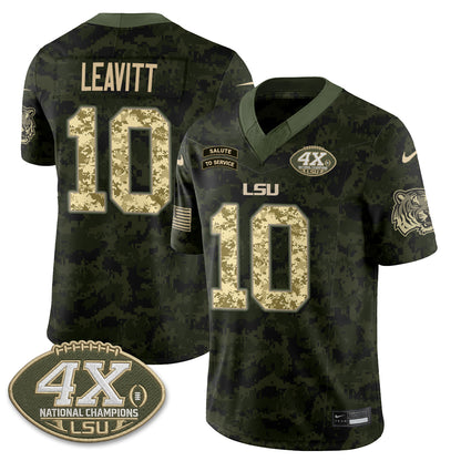 LSU Tigers 2026 Salute to Service Vapor Jersey - Stitched