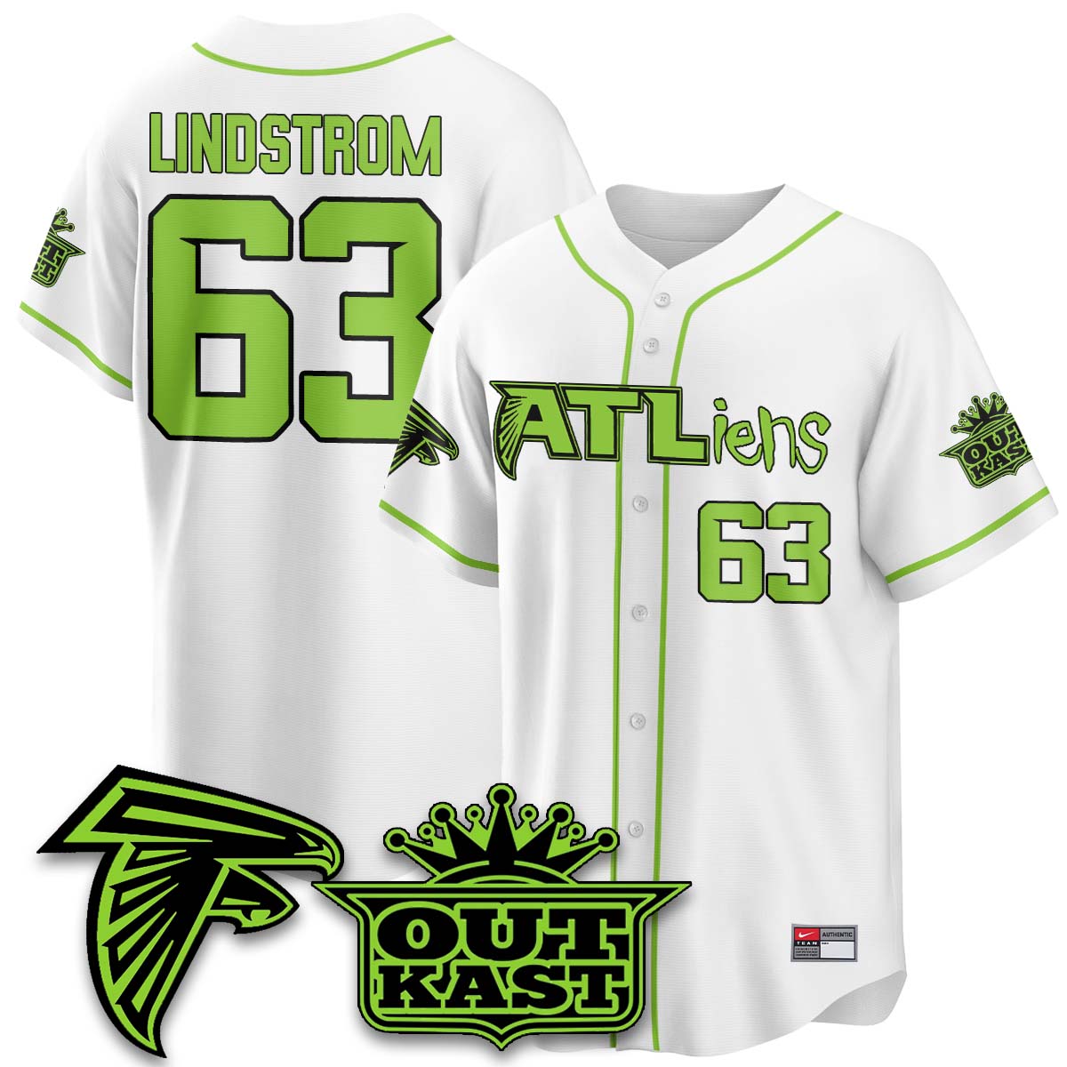 ATL 30th Anniversary ATLiens Baseball Vapor Jersey - Stitched