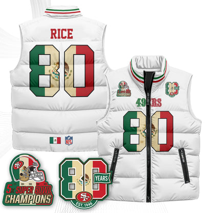SF Mexico Style Puffer Vest - Printed