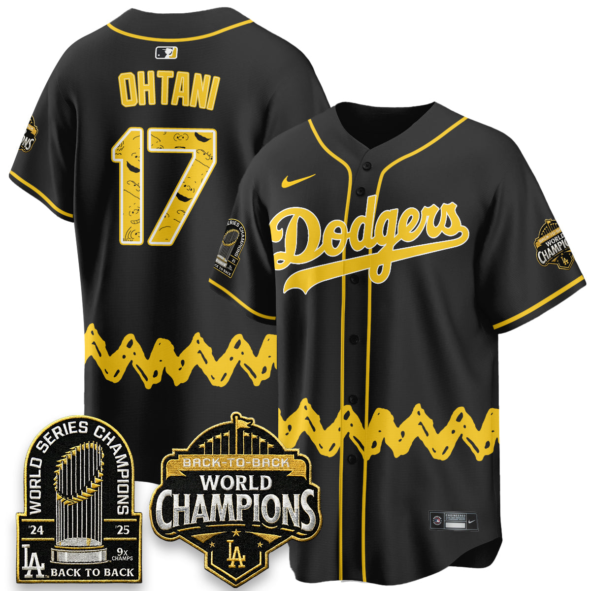 Los Angeles Dodgers x P-nuts Style Vapor Jersey - Stitched