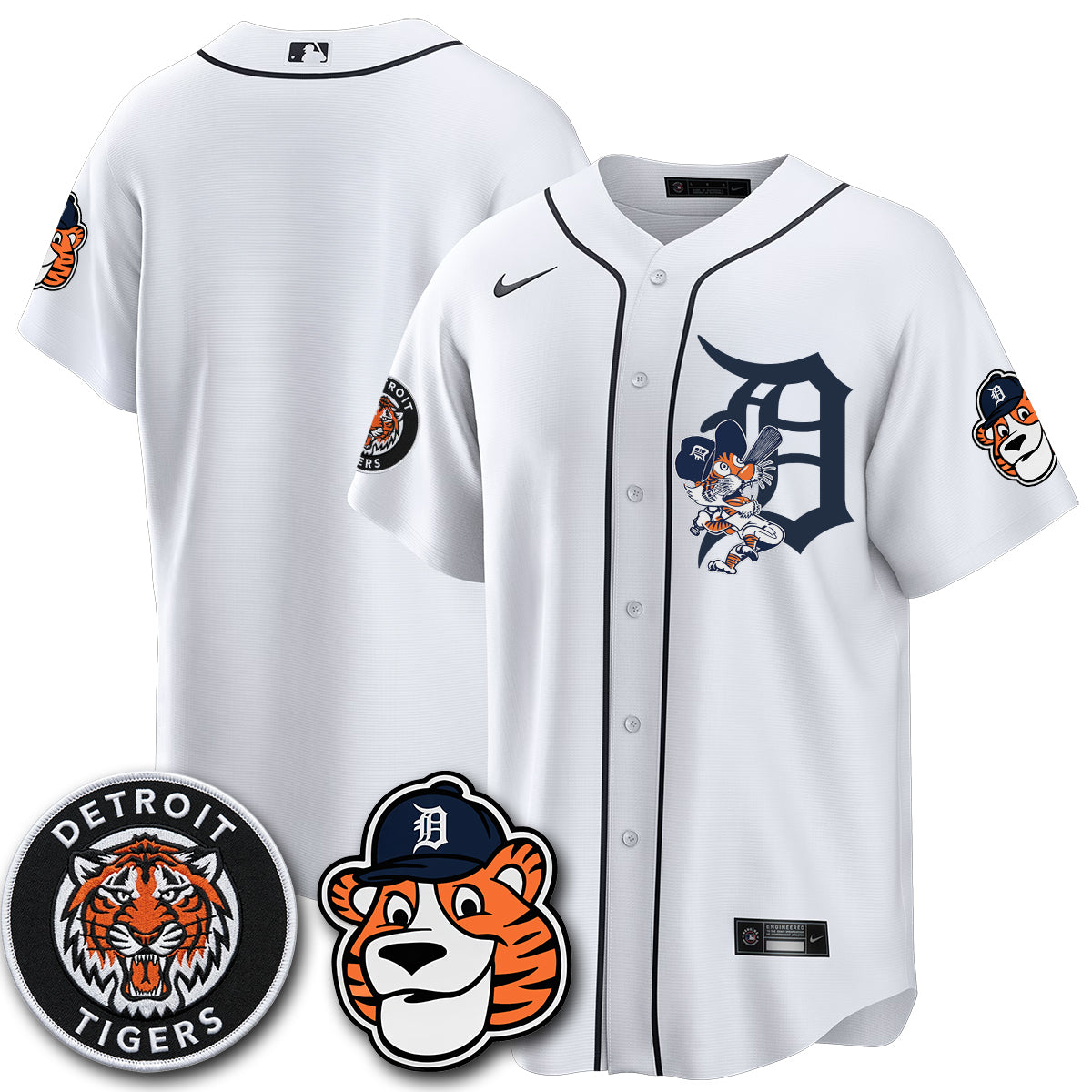 Detroit Tigers Paws Edition Vapor Limited Jersey - Stitched