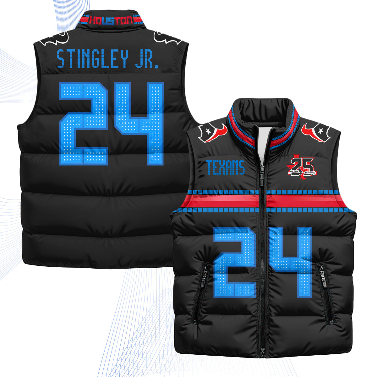 Houston Texans 2026 Rivalries Puffer Vest - Printed