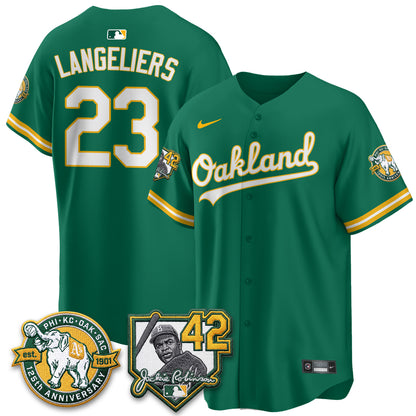 OAK 2026 Jackie Robinson Day - Celebrating 125 Years Limited Vapor Jersey - All Stitched
