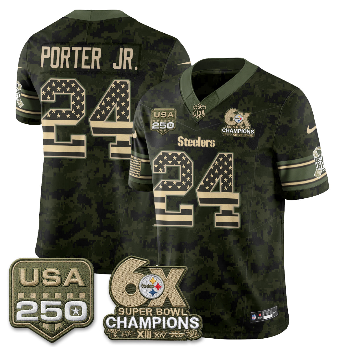 Pittsburgh Steelers 2026 Salute to Service Edition Vapor Jersey - Stitched