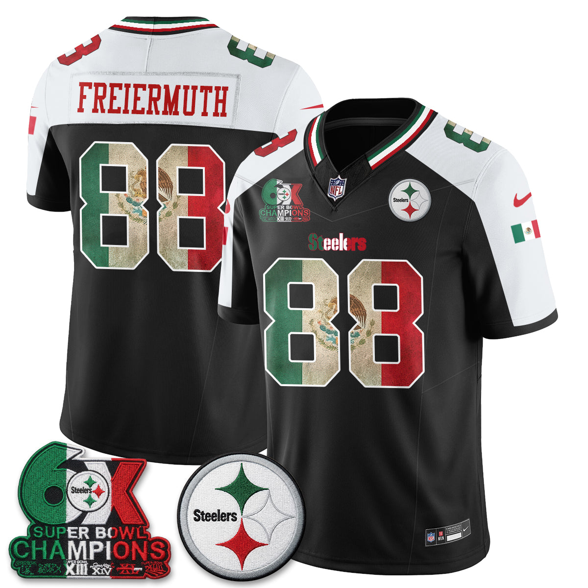 Pittsburgh Steelers Mexico Edition Vapor Jersey - Stitched