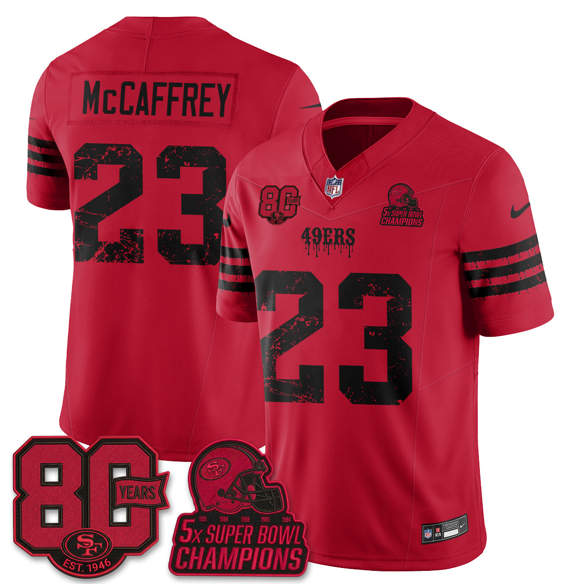 San Francisco 49ers Slasher Edition Vapor Jersey - Stitched