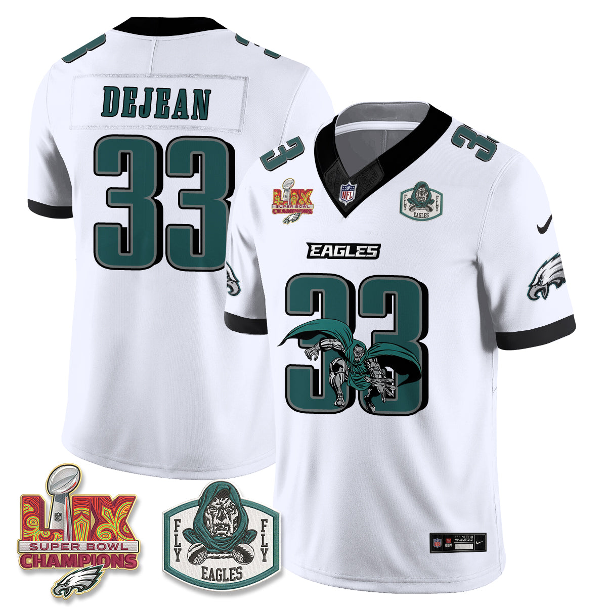 Philadelphia Eagles x Green Cape Villain Edition Vapor Jersey - Stitched