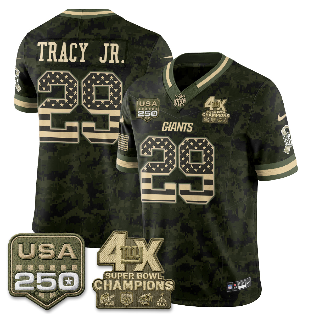 New York Giants 2026 Salute To Service Vapor Jersey - Stitched