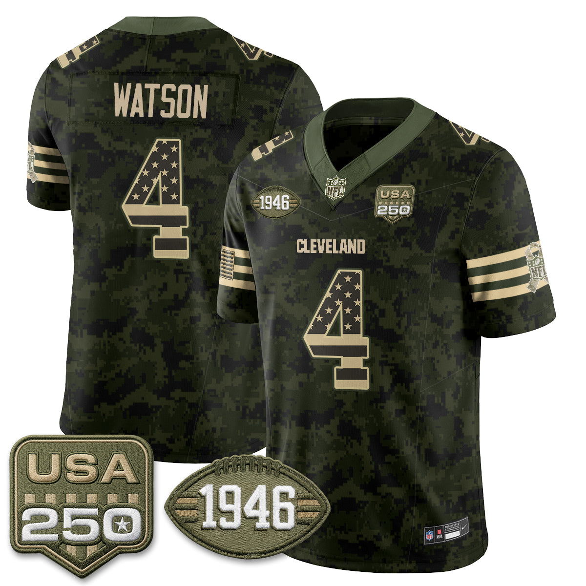 Cleveland Browns 2026 Salute to Service Vapor Jersey - Stitched