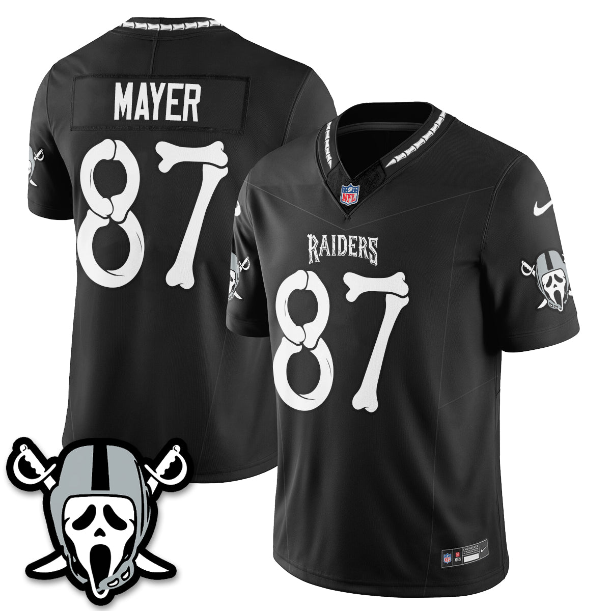 Las Vegas Raiders x Ghost Face Edition Vapor Jersey - Stitched