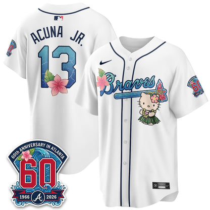 Atlanta Braves x Meow Aloha Spirit Vapor Jersey - Stitched