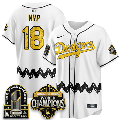Los Angeles Dodgers x P-nuts Style Vapor Jersey - Stitched