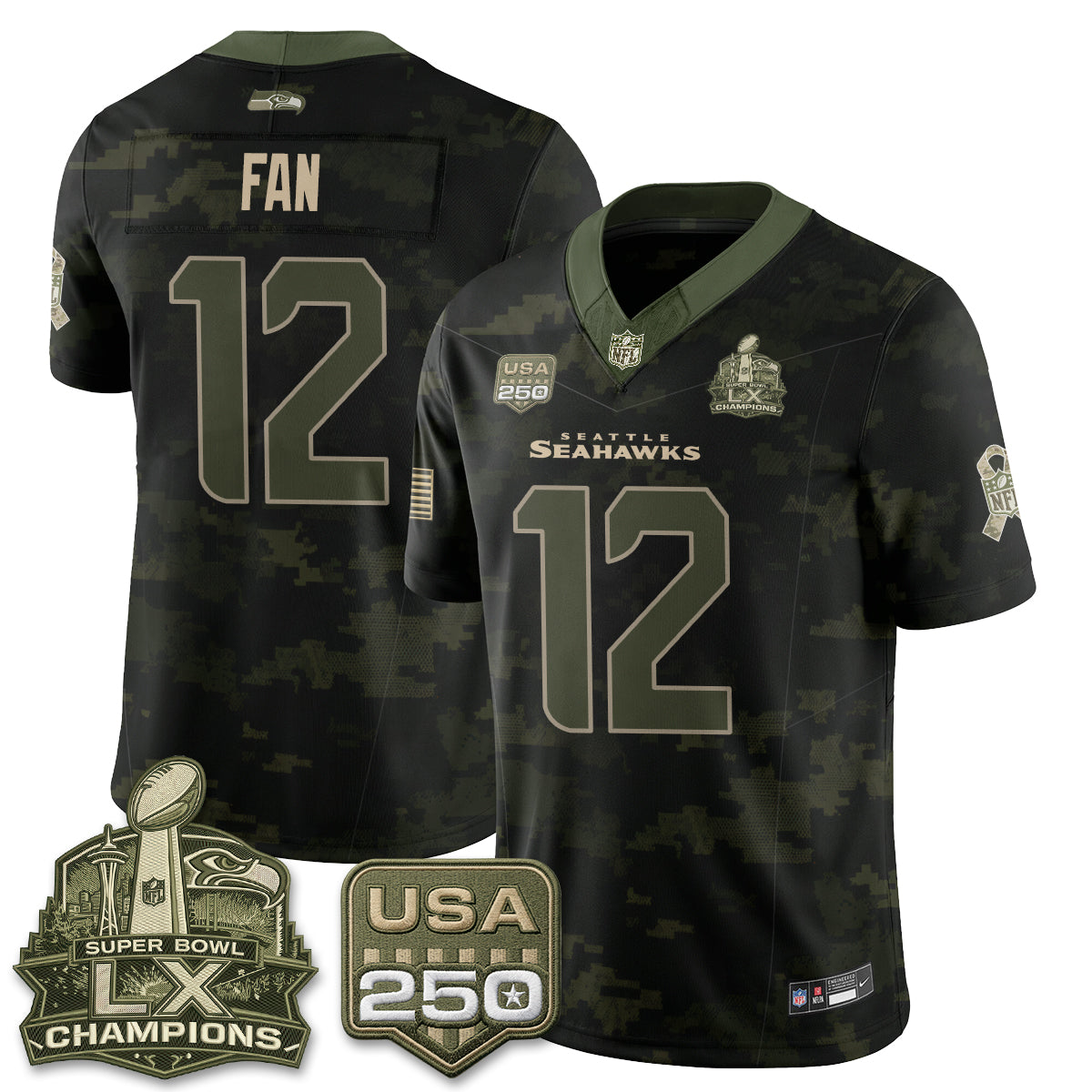 SEA 2026 Salute to Service Edition Vapor Jersey - Stitched n5