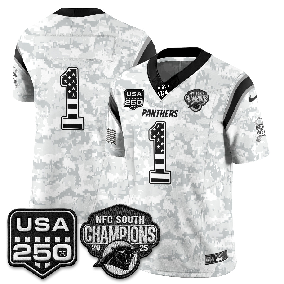 Carolina Panthers 2026 Salute To Service Edition Vapor Jersey - Stitched