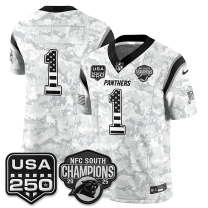 Carolina Panthers 2026 Salute To Service Edition Vapor Jersey - Stitched