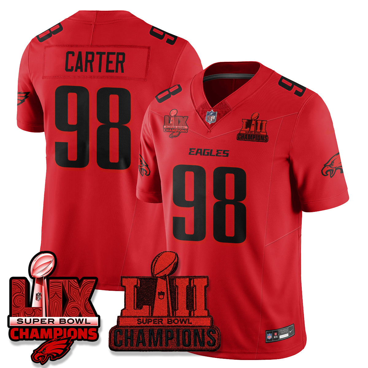 Philadelphia Eagles Dark Side Edition Vapor Jersey - Stitched