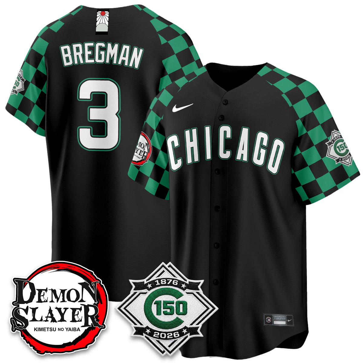 Chicago Cubs Demon Slayer Vapor Limited Jersey - Stitched