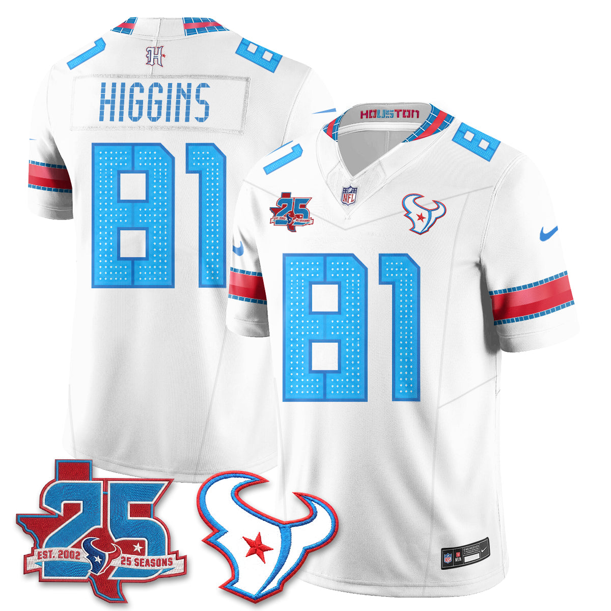 Houston Texans 2026 Rivalries Vapor Jersey - Stitched