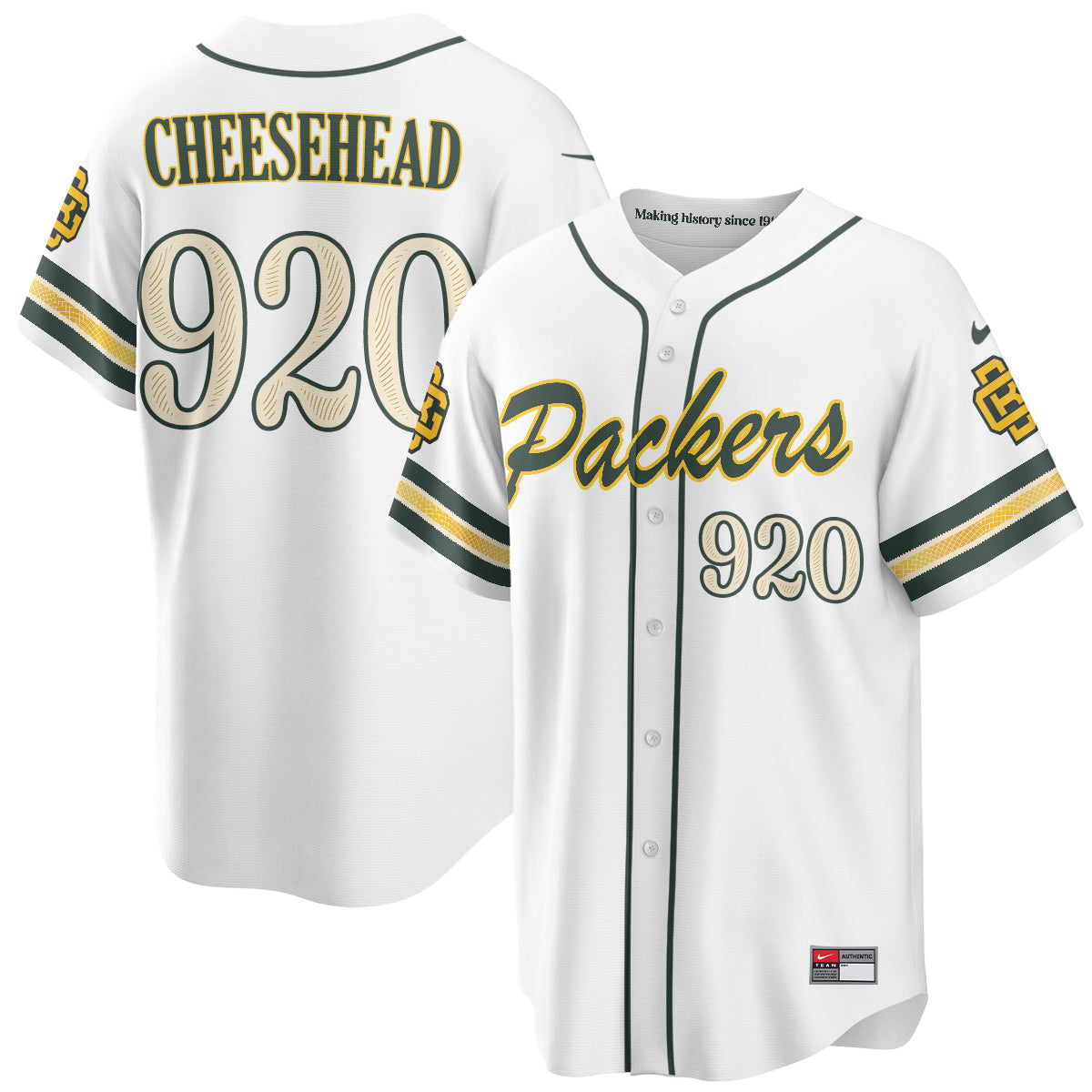 Green Bay Packers 2026 Rivalries Baseball Vapor Jersey - Stitched