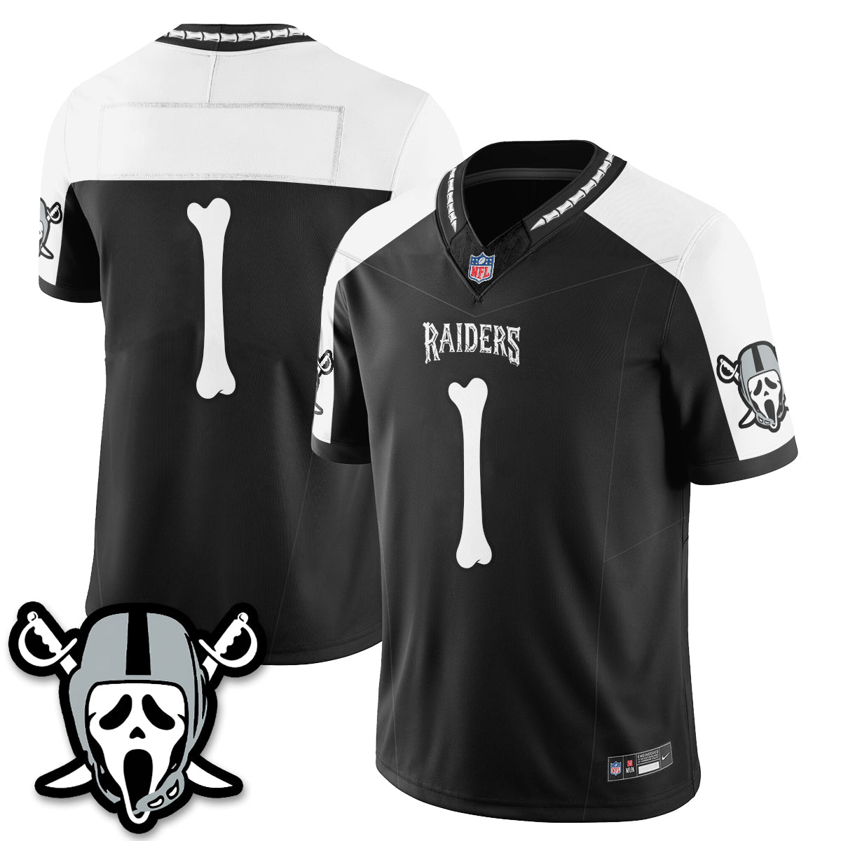 Las Vegas Raiders x Ghost Face Edition Vapor Jersey - Stitched