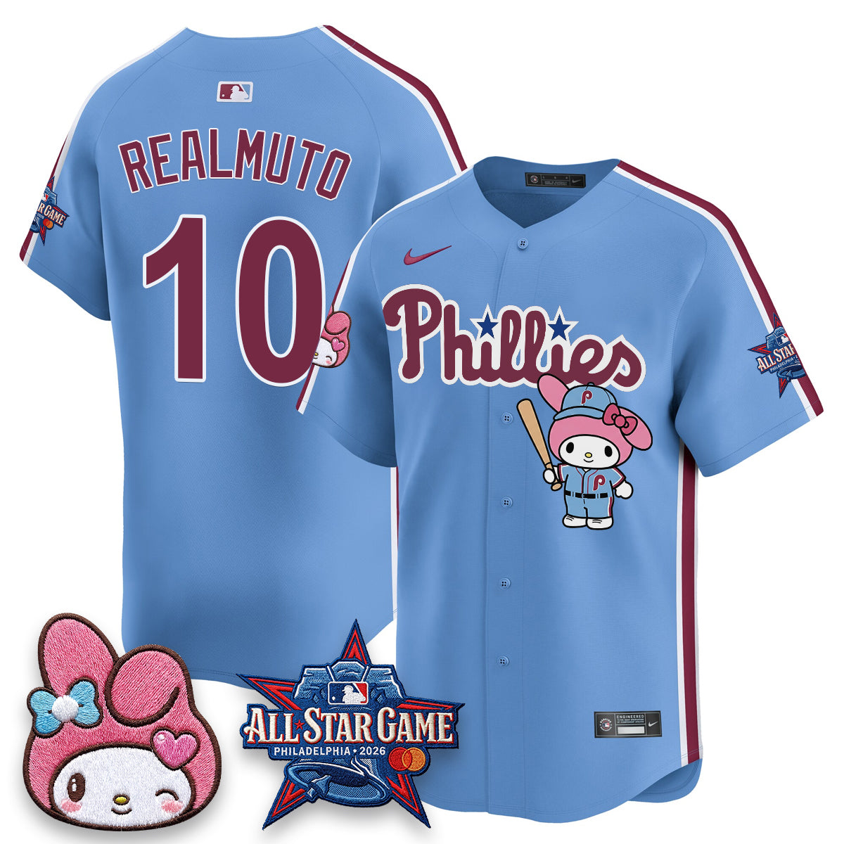 Philadelphia Phillies x Pink Sanrio Friends Edition Vapor Jersey - Stitched
