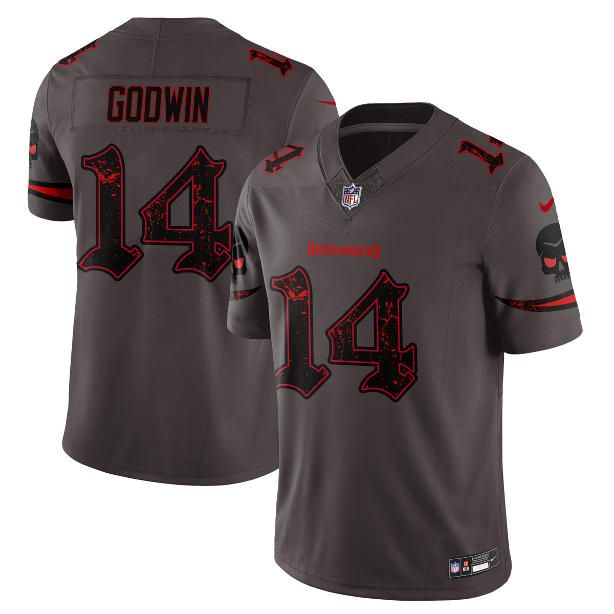 Tampa Bay Buccaneers Skull Edition Vapor Jersey - Stitched