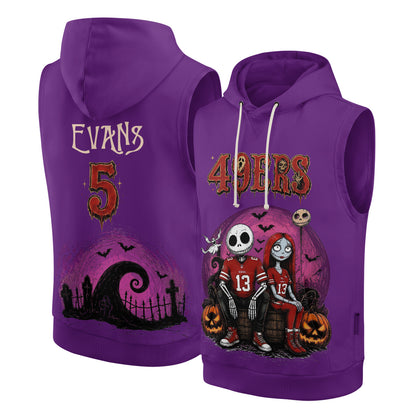 SF x Skeleton Gentleman & Rag Doll Bride Edition Sleeveless Hoodie Tank Top - Printed