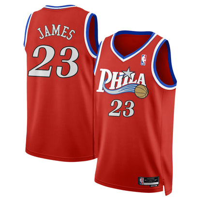 Philadelphia 76ers LeBron James #23 Throwback Vapor Jersey - All Stitched